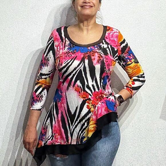 Investments Tops - Investments Floral Vintage Blouse Sz M